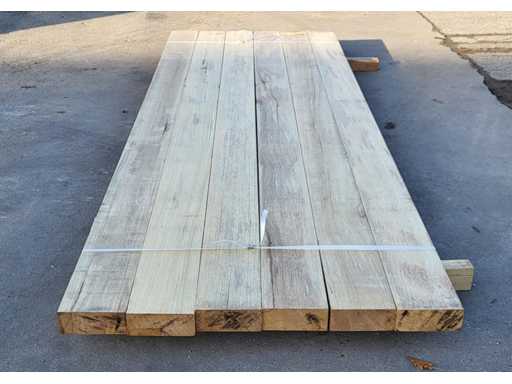 6x Afrikaans Eiken 60 x 155 cm, lengte 275 cm 