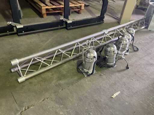 Aluminum truss with par lamp