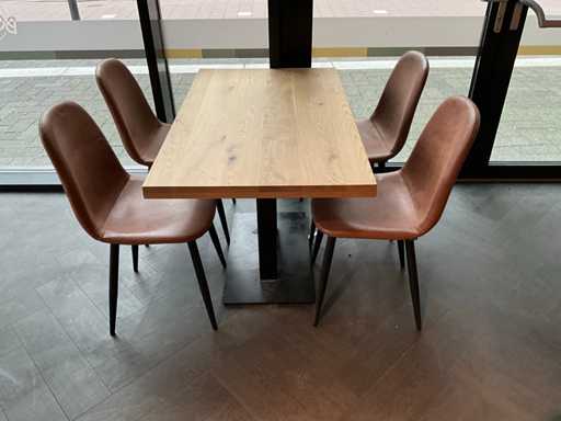 Satellite Rectangle Dining Table with Chairs