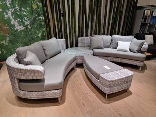 Ensemble salon de luxe Amor Scarabee Akoya Gris Double Tissage - Alu