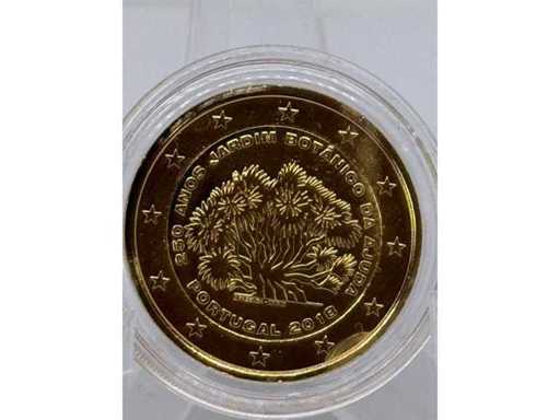 Deux euros plaqués or – Jardin botanique d’Ajuda 250e anniversaire – Portugal 2018