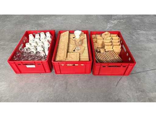 Koffie tas & glas set + bamboo onderleggers