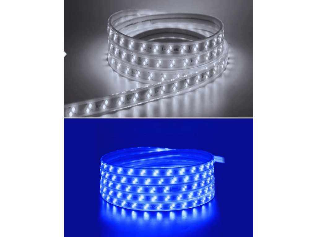 1 x LED Strip 25m - Waterdicht (IP65) - Wit/Blauw