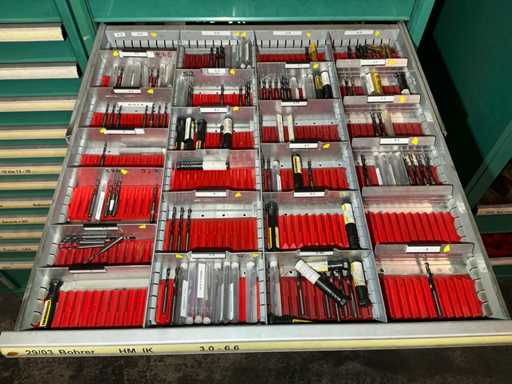 Lista Post Carbide Drill Bits and Accessories with Drawer Cabinet