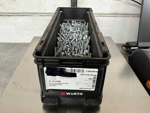 Würth 8,75 kg Verschluss-Sechseckkopf mit Flansch M6x50 im stapelbaren Behälter