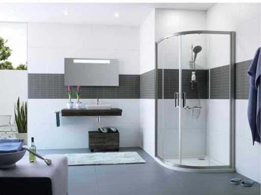 Huppe Classics 2 kwartrond met schuifdeur 90x90x200cm