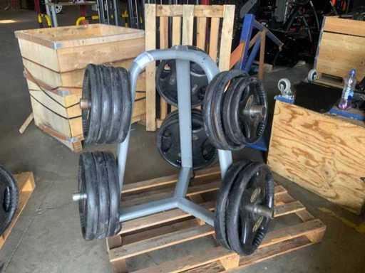 Lifemaxx dumbbell 50mm with rack Power station