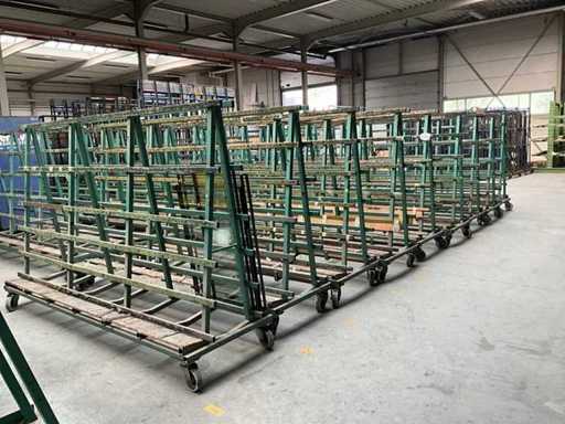 Cărucior de sticlă și plăci Muyen (9x)