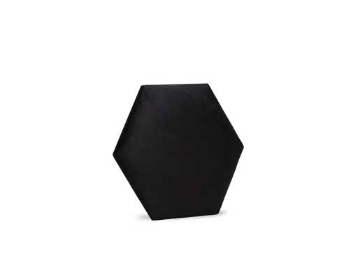 Klimex - Luxury Velvet Textile Hexagon Black - Wandbekleding