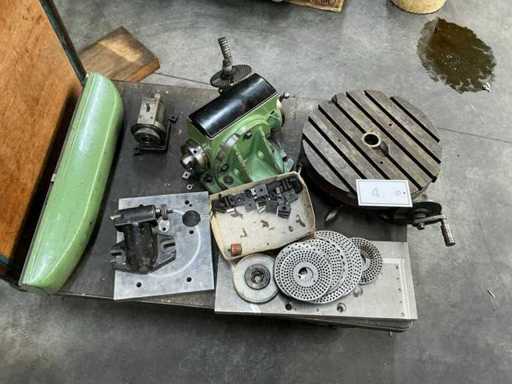 DECKEL - deelkop met draaitafel, staart, scheidingsschijven en accessoires op transporttrolley