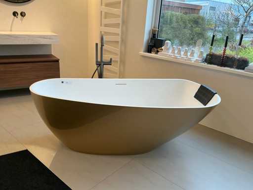 Riho Gold/Matt White Shower Bath