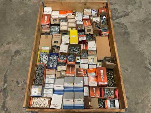 Batch of construction and fastening material