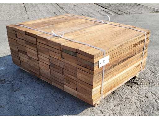 96 x GUYANA TEAK planken 25 x 140mm , lengte 75cm 