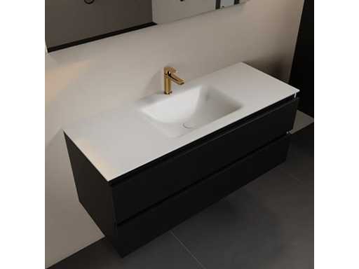 Dulapul de baie negru 120cm centru