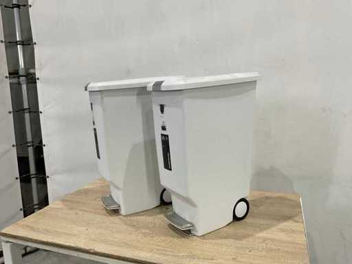 Simplehuman - 40 de litri - Coș de gunoi mobil (2x)