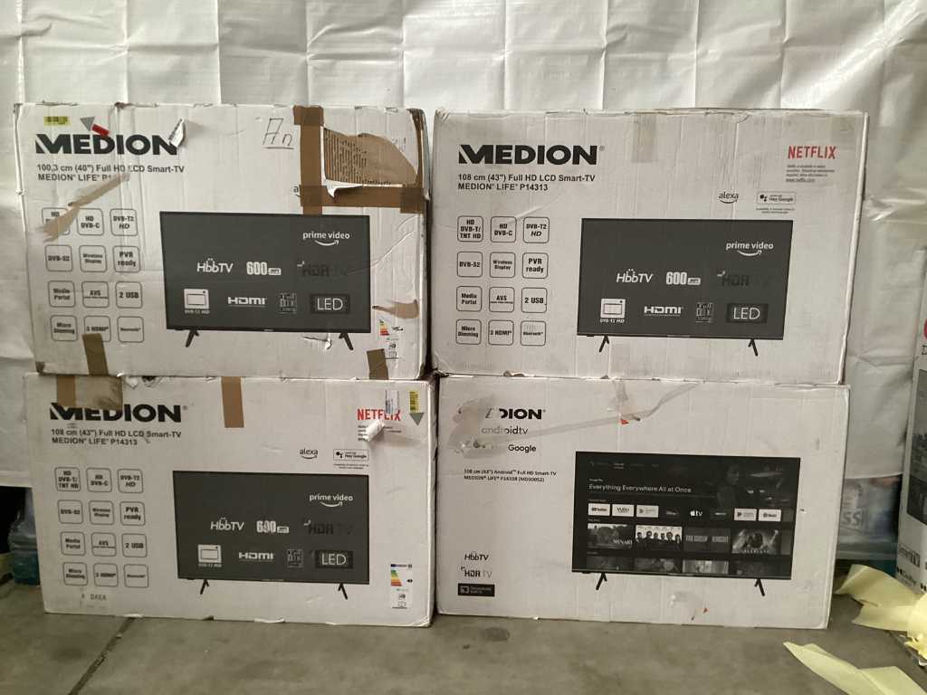 Medion - 43 inch - Television (4x)