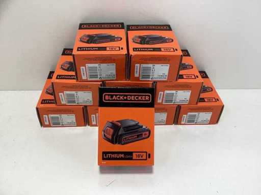(10x) Black+Decker 18V Batterien Lithium