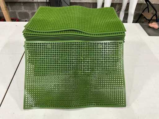 Kunststof deurmat groen 58 x 38,5 cm (35x)