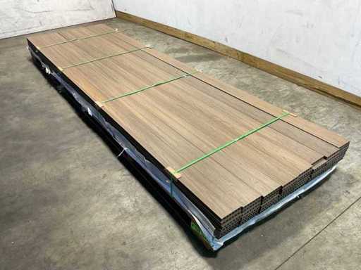 Bamdura Composite decking board - Marrone chiaro - 400x14.3x2.2 cm (50x)