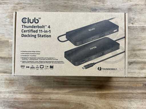 Stazione di attracco 11-in-1 certificata Club 3D Thunderbolt 4