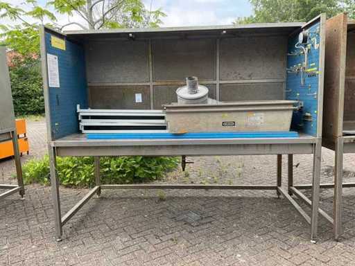 RVS afzuig-/spoelwerkbank