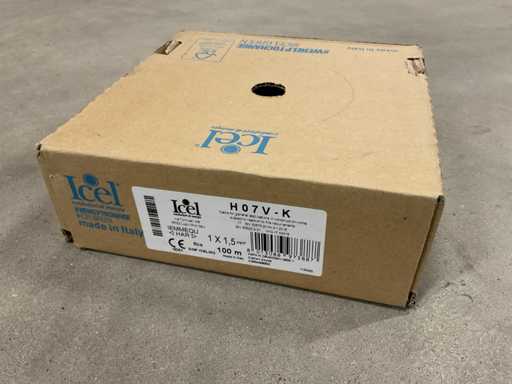 Icel H07 V-K 1,5mm² Box mit 100m Installationsdraht (2x)