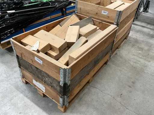 Euro palé con estructura de madera KVH secciones 14 x 7 cm de diferentes longitudes