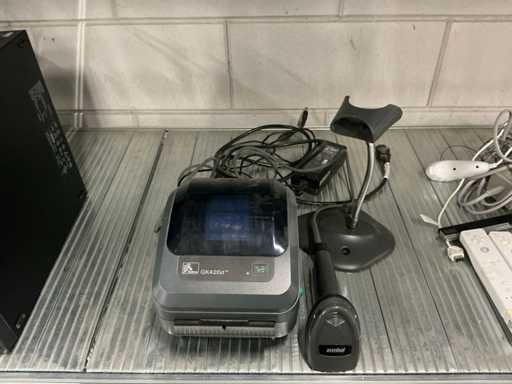 Zebra GK420d Label Printer & Symbol barcode scanner