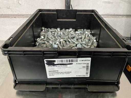 Würth 15.44 kg Zeskant tapbout met fijne draad M12 x 1,25 x 25 in stapelbare bak