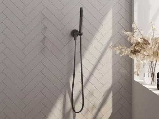 Brauer Gunmetal Edition Staaf handdouche wandaansluitbocht en slang 150cm