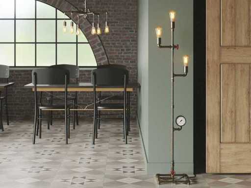 2 x Industriële Retro Vloerlamp 3 lichts