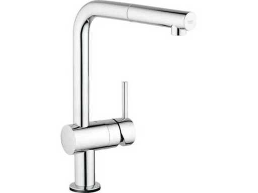 Grohe Minta Touch 31360001 batteur de cuisine, robinet chromé à 1 poignée, électro. avec bec en L