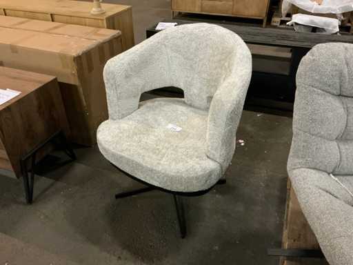 Teddy White Swivel Armchair