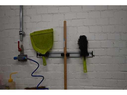 Vikan Hygiene wall holder including Vikan/Manutan cleaning products