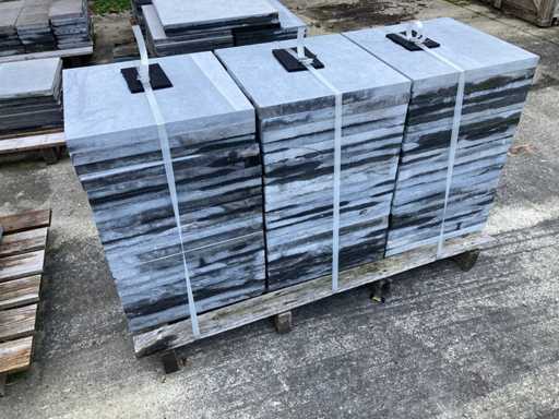 Piastrelle belga in pietra blu segate 63 pezzi 40/40/3cm