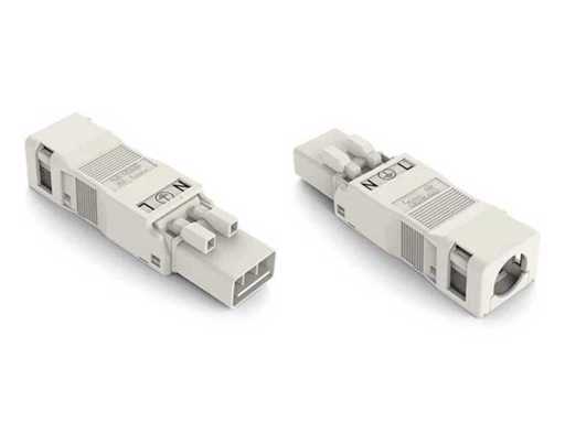 Wago 890-133 Male met trekontlastingsbehuizing 3-polig wit (50x)