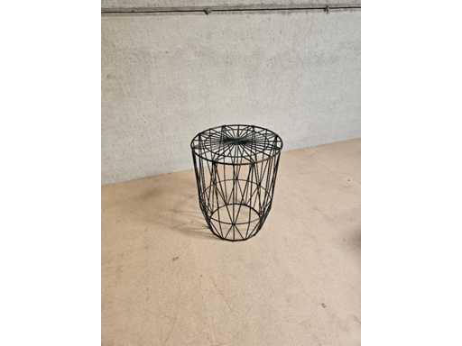 coffee table black steel 38cm