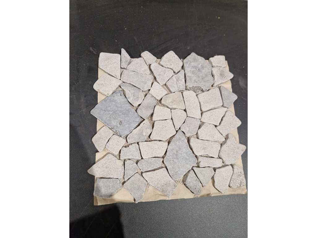 14m2 natuursteen flagstones XL Light Grey