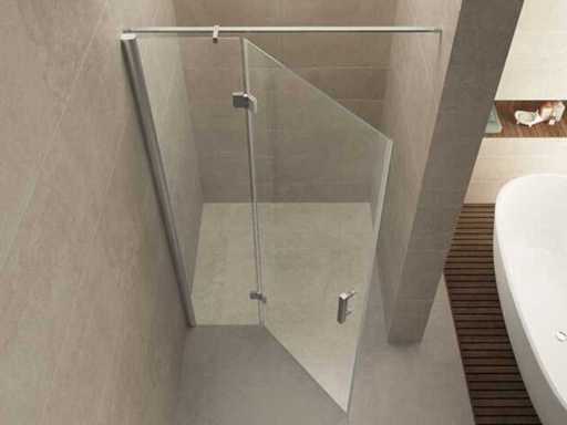 Wiesbaden Vaz Nis porte battante avec panneau fixe 80x200 nano verre 20.3920