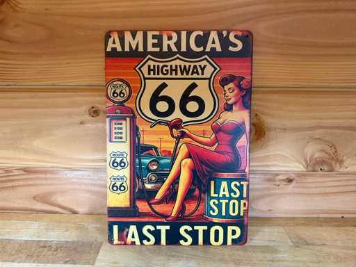 metaal reclame wandbord