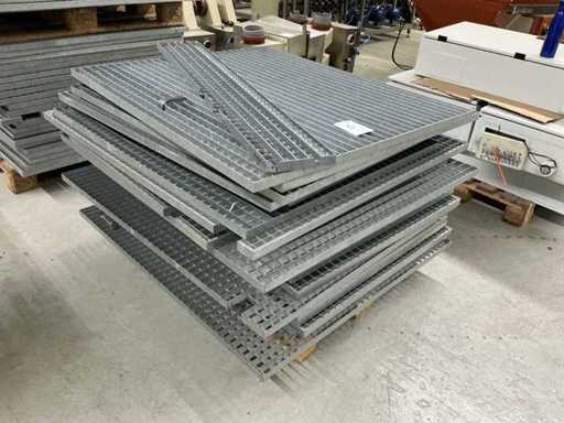 Plancher en lattes en acier galvanisé (24x)