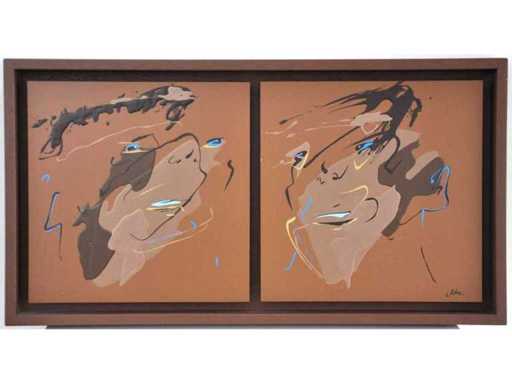 Joke Debeuckelaere - Diptych - Acrylic on panel - 36x68 cm