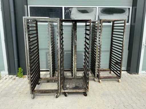 RVS Regaalwagens/platenkarren (6x)