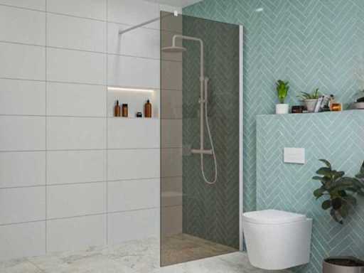 Fortifura Galeria SW797938 Mur de douche 90x200 verre fumé facile à nettoyer