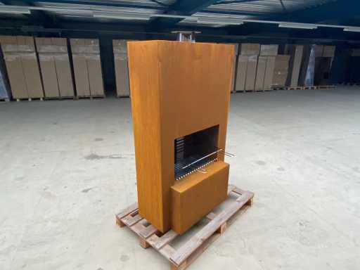 Tuinhaard XXL met grill 90x150cm roest