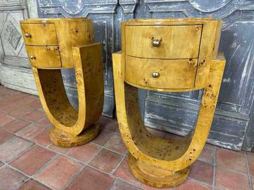 Comodino in stile art déco (2x)