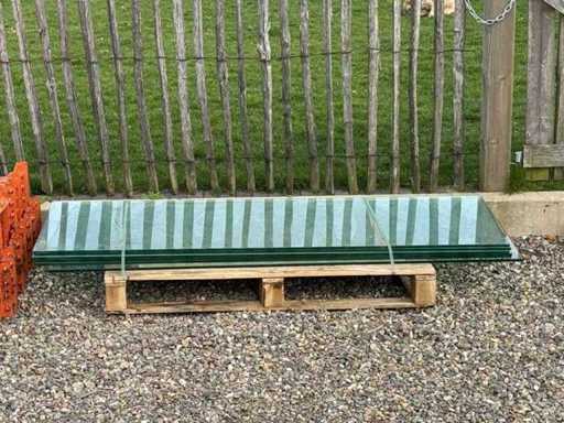 Szklane panele półkowe 180x62,5 cm 5 elementów