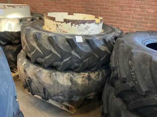 Dubbelluchtset 18.4R38 spindelsysteem