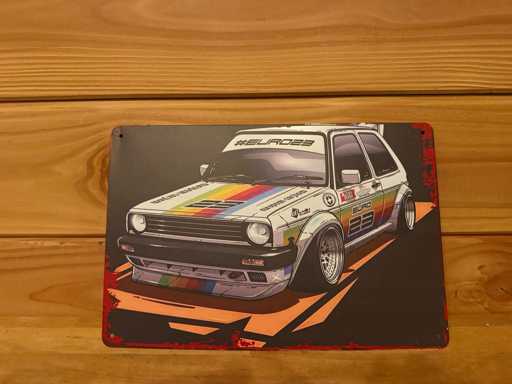 Metalen reclamebord 30x20cm