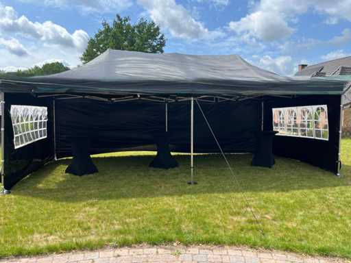 Easy-up tent 4M x 8M black Aluminum frame tent party